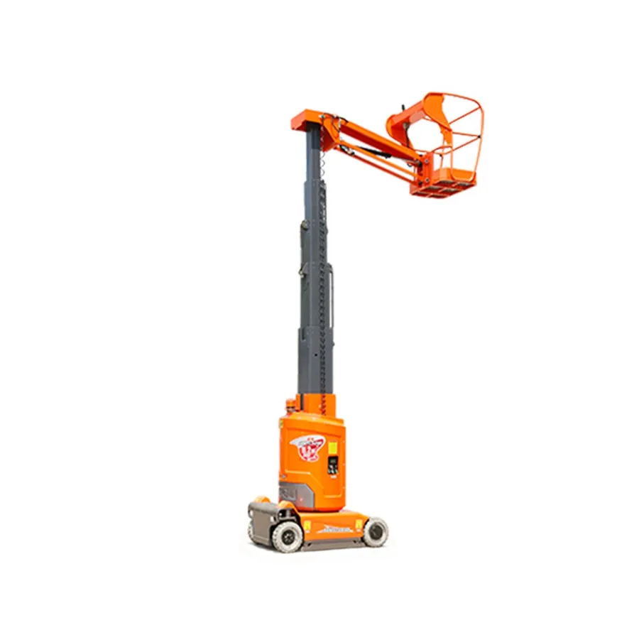 Self-propelled electric mast boom lift